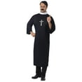 thumbnail image 1 of Priest Costume Adult Black White Saints Sinners Large Male Fancy Dress Party Book Week Halloween, 1 of 4