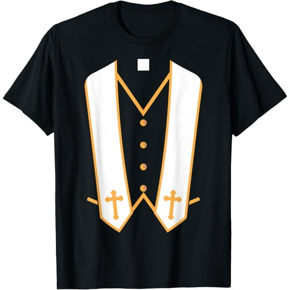 Priest Costume Halloween Tee Shirt - Preacher Shirt