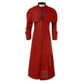 thumbnail image 1 of Priest Gothic Robe Father Outfit Halloween For Men Role Play Clerical Garment, 1 of 3