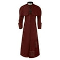thumbnail image 1 of Priest Gothic Robe Father Outfit Halloween For Men Role Play Clerical Garment, 1 of 3