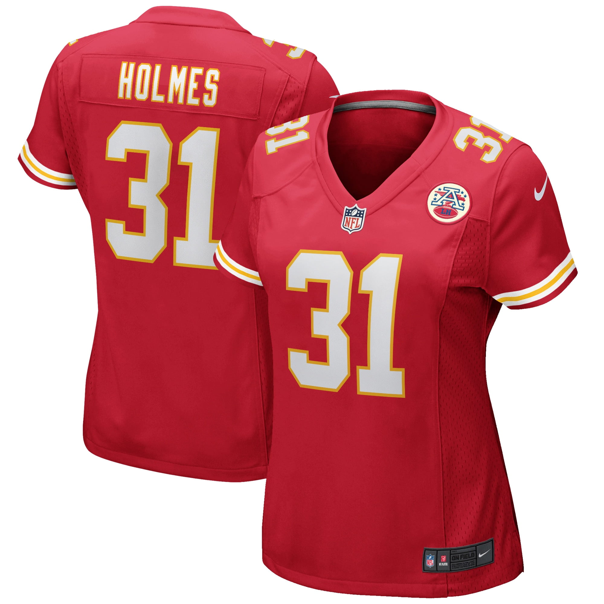 Priest Holmes Kansas_City_Chiefs Women's Red Game Retired Player Jersey