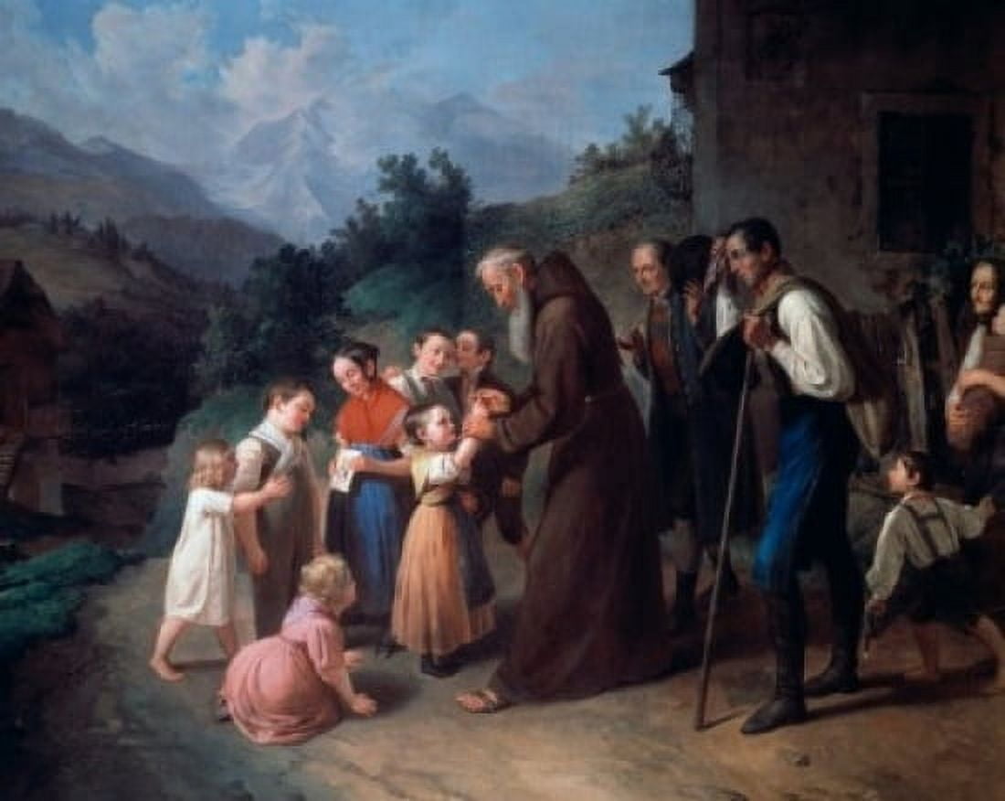 Priest Making A Collection Kaspar Jehle (1814-1893 ) Canvas Art - Kaspar Jehle (24 x 36)