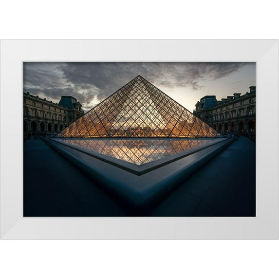 Prieto, Adamo 18x13 White Modern Wood Framed Museum Art Print Titled - Louvre1