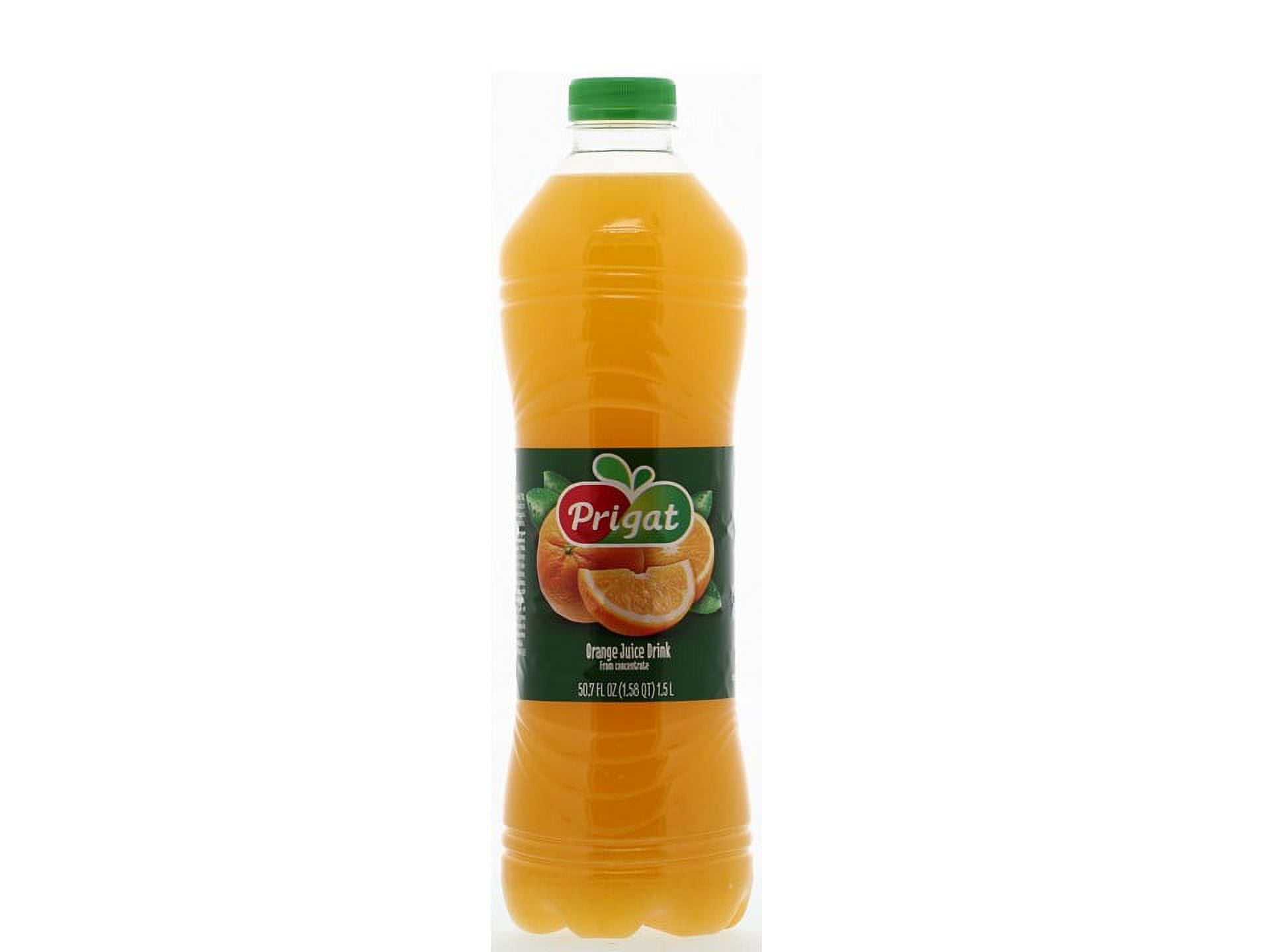 Prigat Orange Juice Drink, 1.5 LT, is Refreshing with no Preservatives. For Passover & all year.