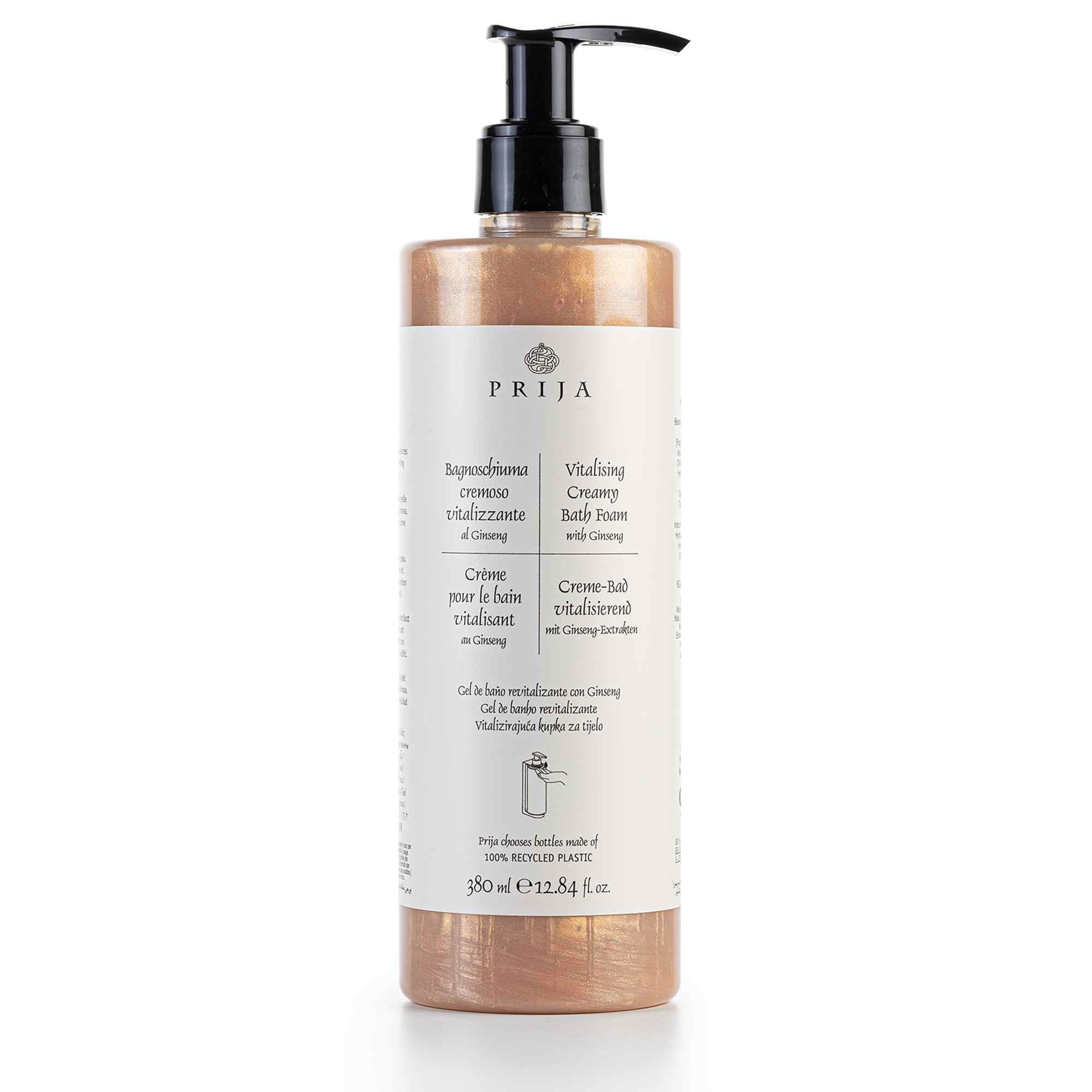 Prija Vitalizing Creamy Bath Foam With Locked Pump (12.84 Fluid Ounce) - 18Pack