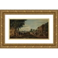 thumbnail image 1 of Prilidiano Pueyrredòn 14x9 Gold Ornate Wood Frame and Double Matted Museum Art Print Titled - On Sunday in the Suburbs of San Isidro (1864), 1 of 4