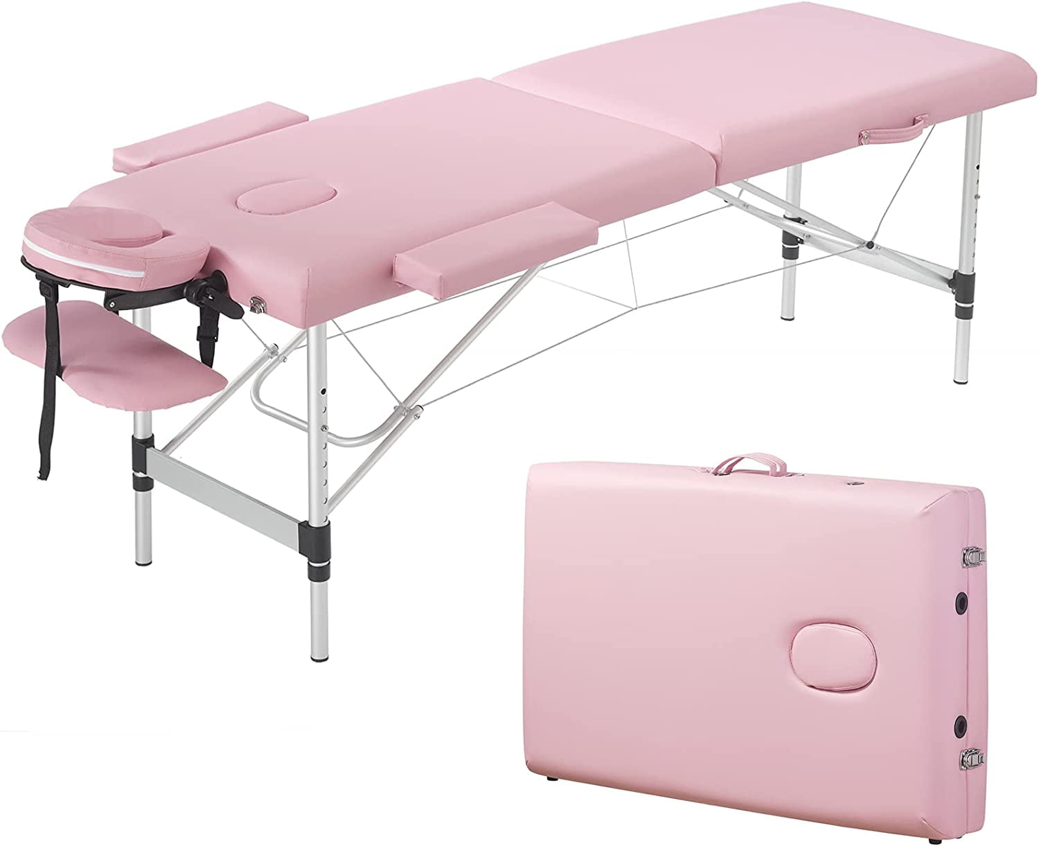 Luxton Home Premium Memory Foam Massage Table With Rolling Case, Washable  Sheets, Thicker and Wider Table - Easy Set up - Foldable & Portable 