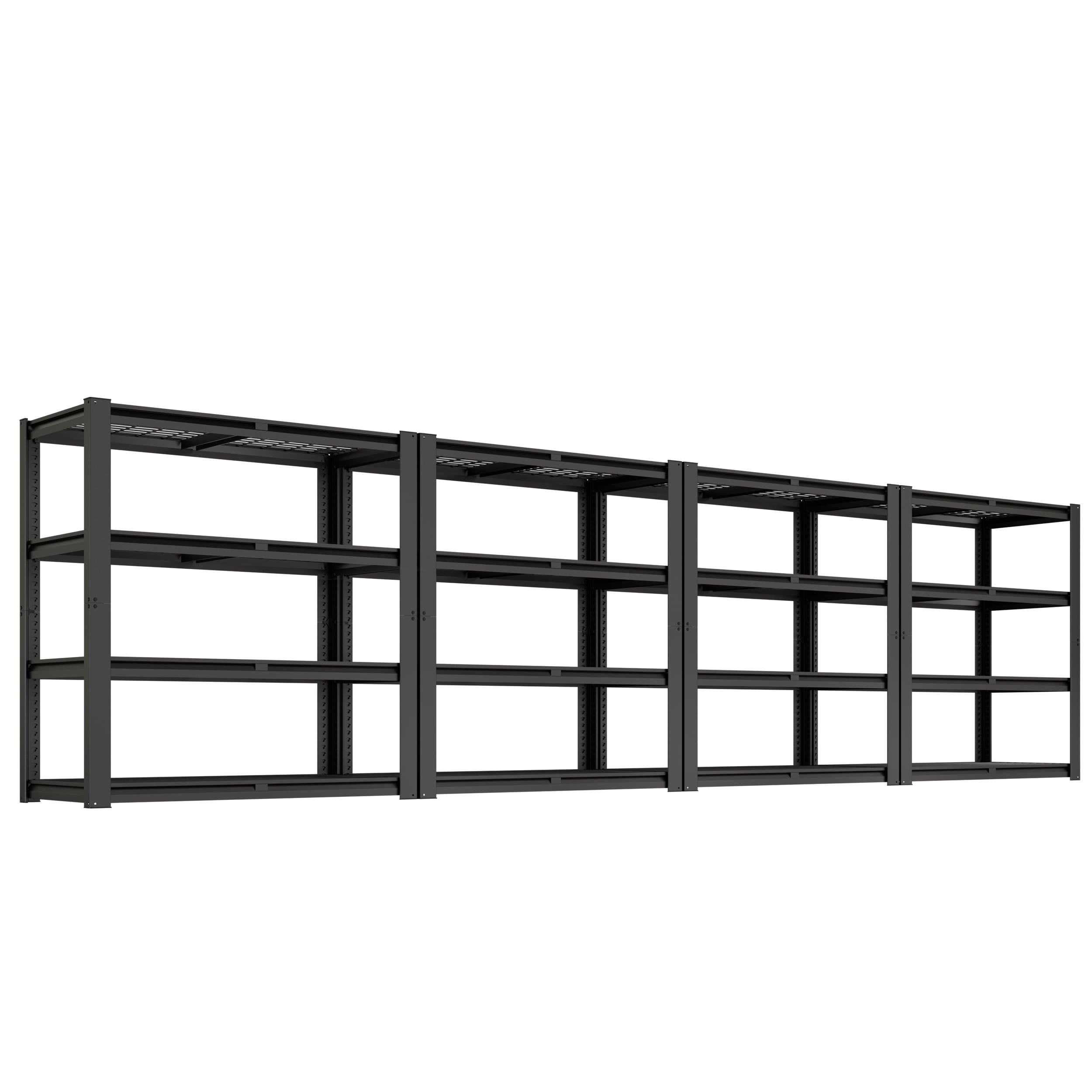 Prilinex 40"W x 20"D x 60"H Garage Shelving Unit 2200LBS Metal Storage Shelves 4 Tier Heavy Duty Storage Rack for Warehouse Pantry Kitchen, 4 Pack