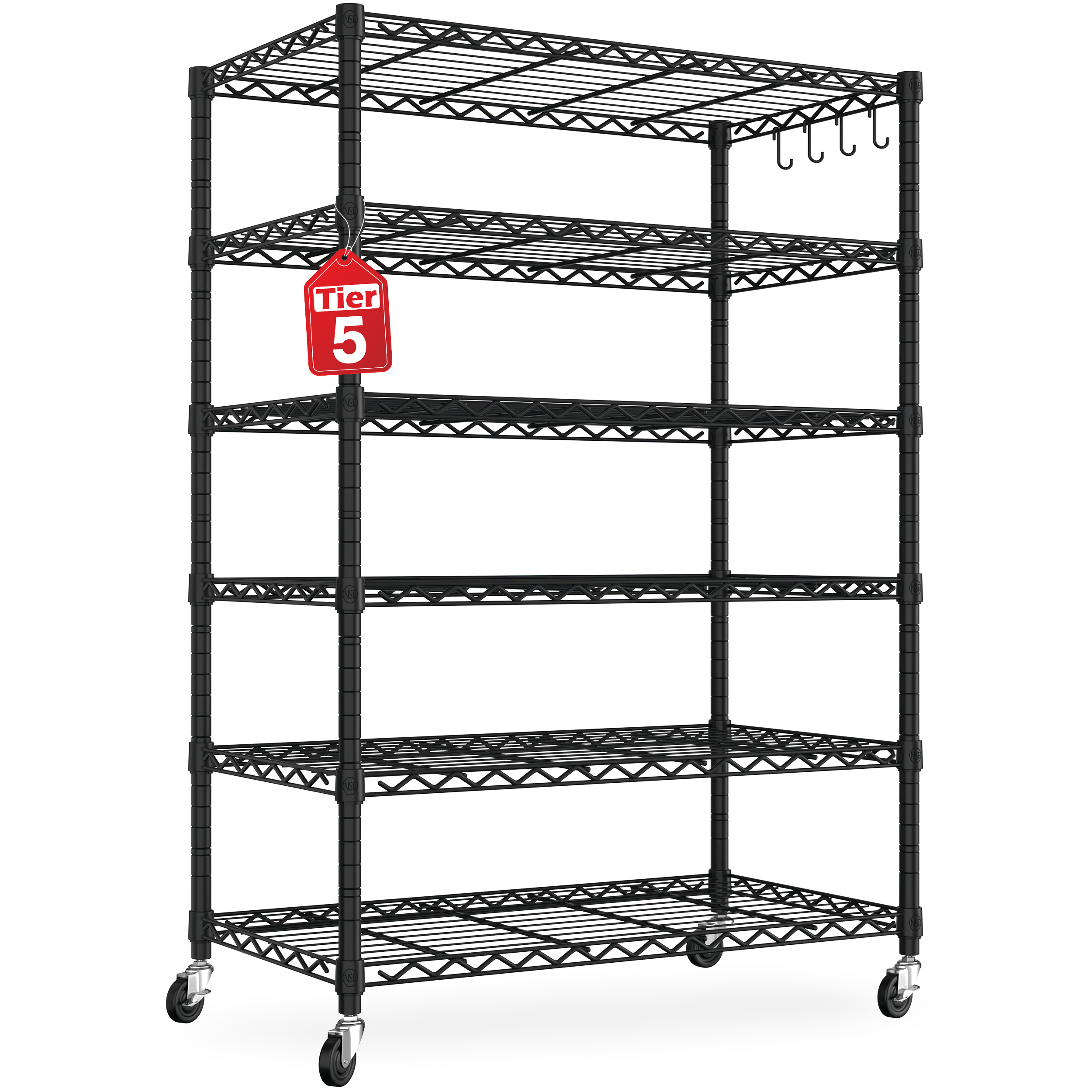 TrumanPick 6-Shelf Wire Shelving, Storage Shelves Metal Shelves for