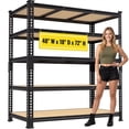 thumbnail image 1 of Prilinex 72" H Garage Shelving 2500 LBS 5 Tier Heavy Duty Storage Shelves, Adjustable Shelf Unit for Garage Pantry Closet, Utility Organizer Rack for Basement 48" W x 18" D x 72" H, 1 of 9