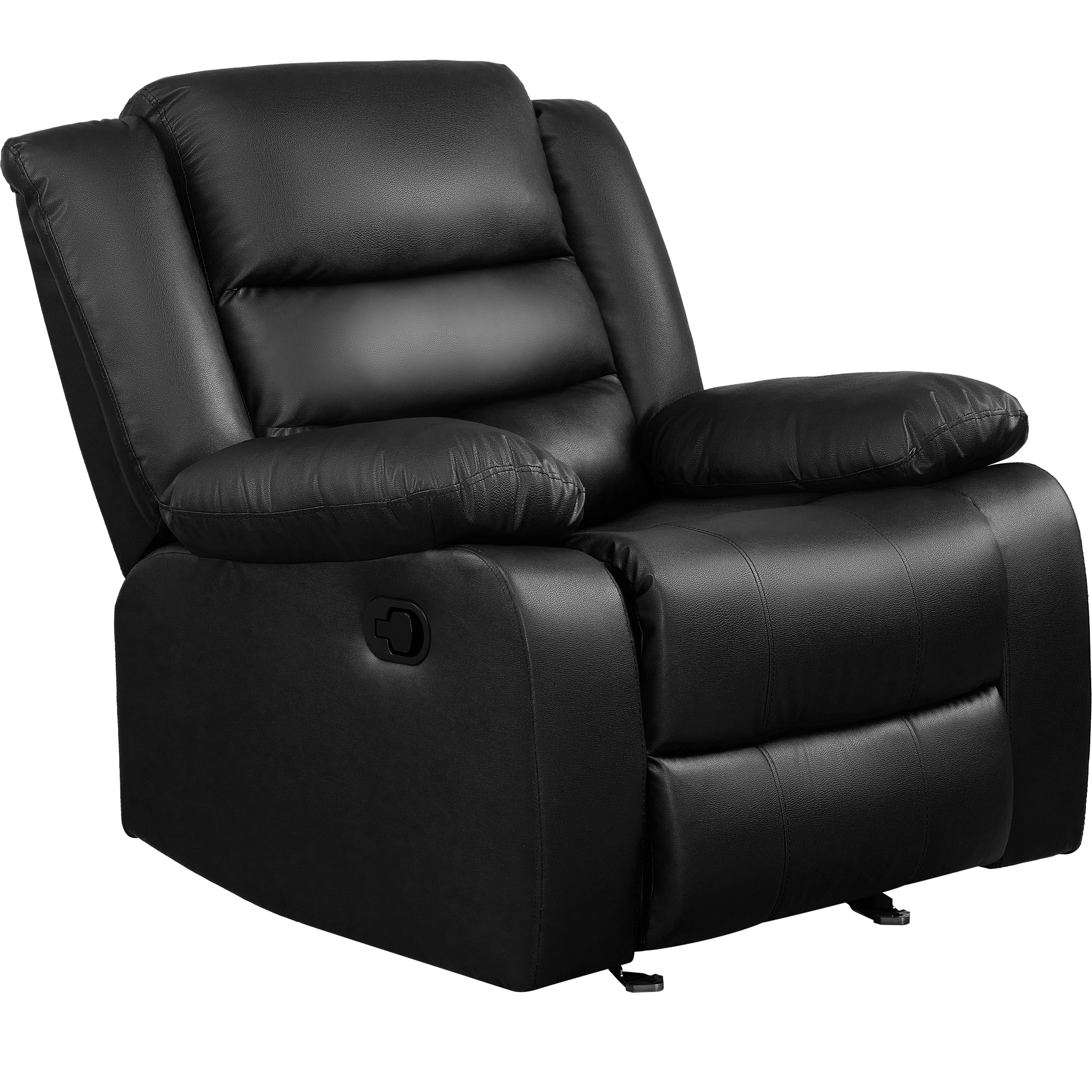 Prilinex Comfy Manual Recliner Chair for Living Room Home Theater, Faux