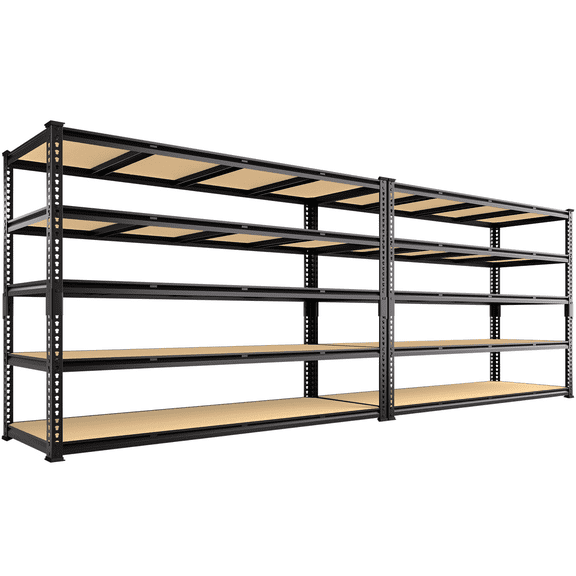 Prilinex Garage Shelving Unit 60"W x 24"D x 72"H Heavy Duty Storage Shelves 5 Tier Metal Shelf Rack 3000LBS for Pantry Industrial Shelf, 2 Pack