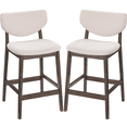 thumbnail image 1 of Prilinex Kitchen Bar Stools Set of 2, 26 Inch Counter Height Barstools, Island Chairs with High Backrest & Solid Wood Legs, Counter Stools for Kitchen Island, Pub, 1 of 12