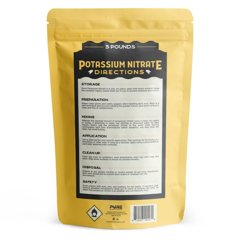 Prilled Potassium Nitrate Powder - 5 Pound - 99% Highly Refined 