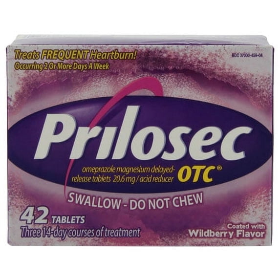 Prilosec 20 Mg Acid Reducer Otc 14 Days Course Tablets - 42 Ea