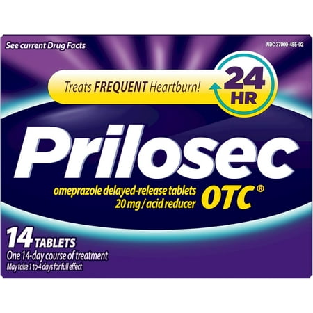 Prilosec 20 Mg Otc Acid Reducer Tablets To Relieve Heartburn - 14 Ea