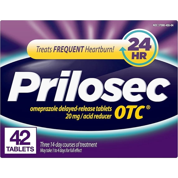 Prilosec OTC Acid Reducer, Delayed-Release Tablets, 2 Pack-84 Count