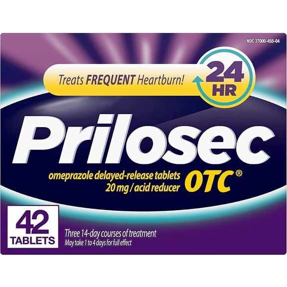 Prilosec OTC Acid Reducer, Delayed-Release Tablets, 2 Pack-84 Count