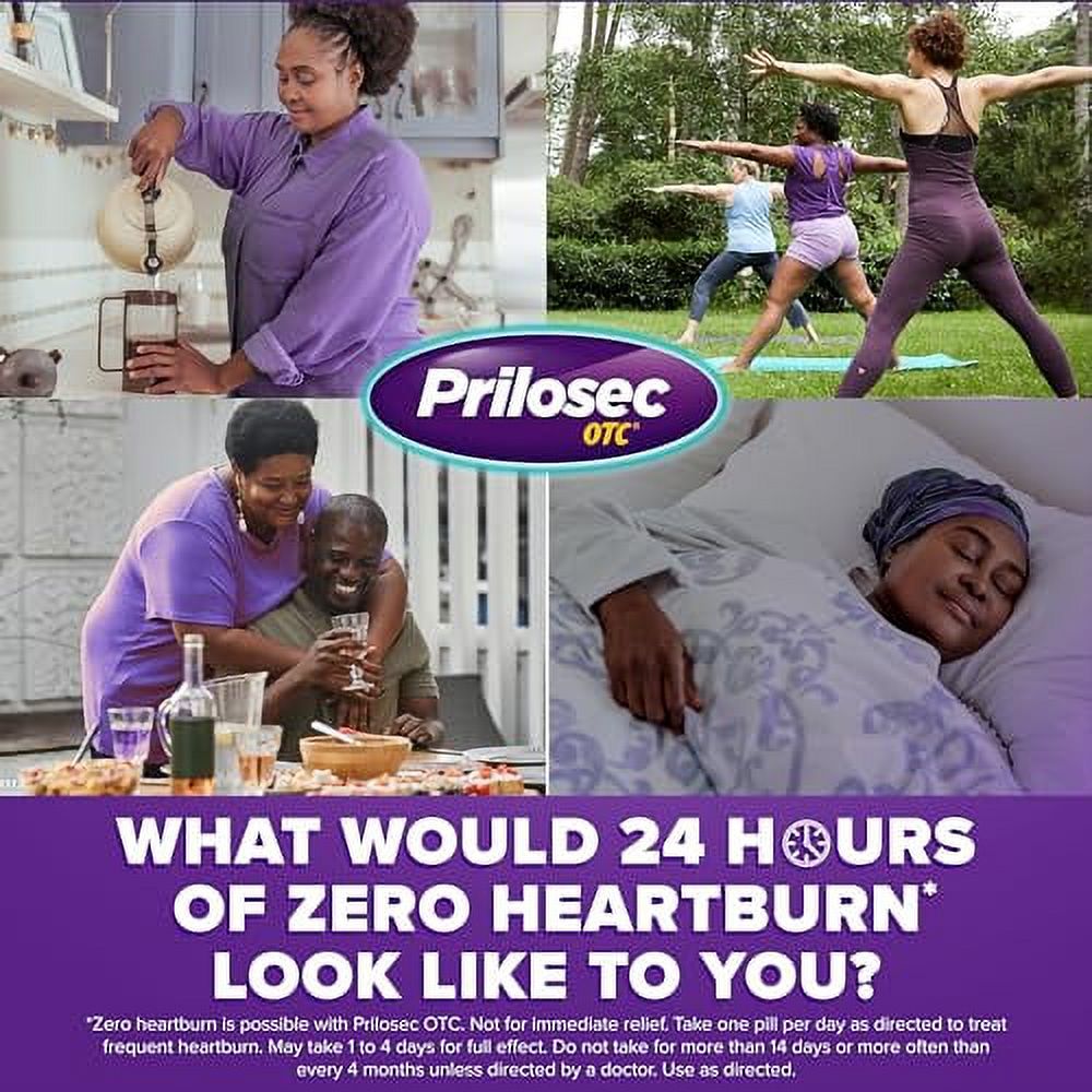 Prilosec OTC, Omeprazole Delayed Release 20mg, Acid Reducer, Treats ...