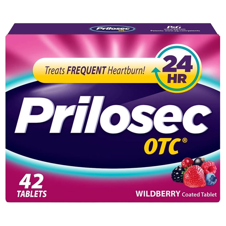 Prilosec, OTC Wildberry Tablets - 42 ea for Heartburn Relief