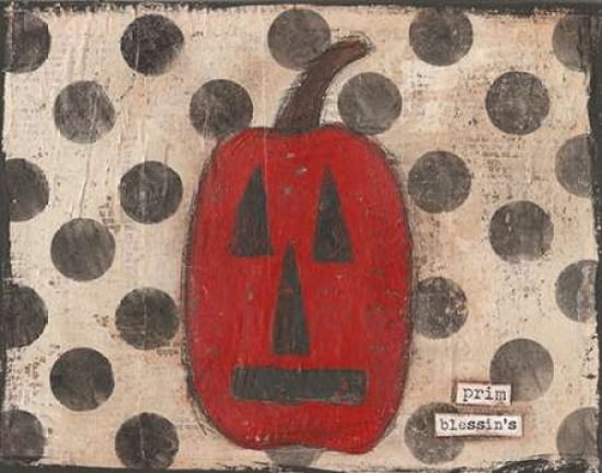 Prim Pumpkin Canvas Art - Cassandra Cushman (22 x 28)