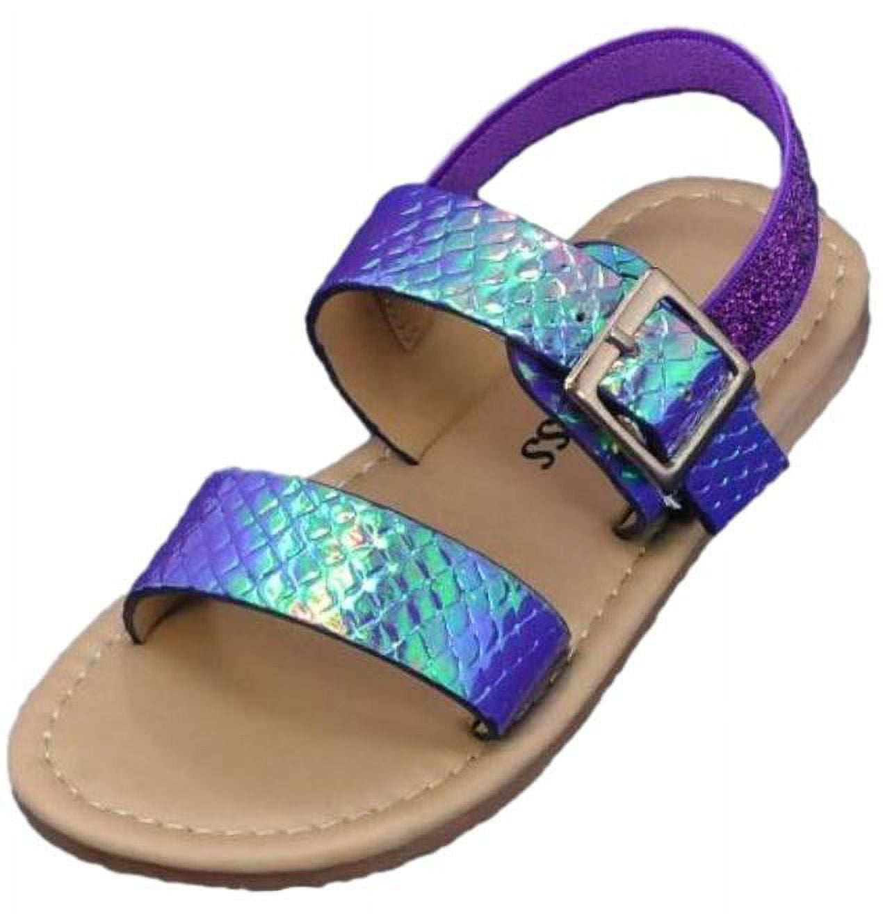 PrimKids Princess Toddler Metallic Sandals with Backstrap
