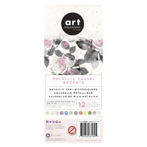Prima Art Philosophy Metallic Accents Semi-Watercolor Paint-12 Pastel Cakes & Brush