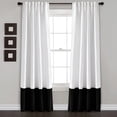 thumbnail image 1 of Prima Back Tab/Rod Pocket Window Curtain Panels Black/White 54X84 Set, 1 of 11
