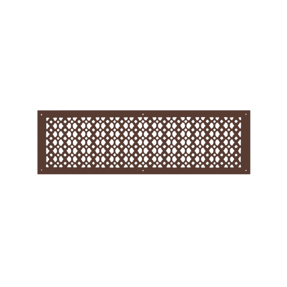 Prima Decorative Hardware, Air Return Grille 8" x 30", Cast Aluminum, Brown