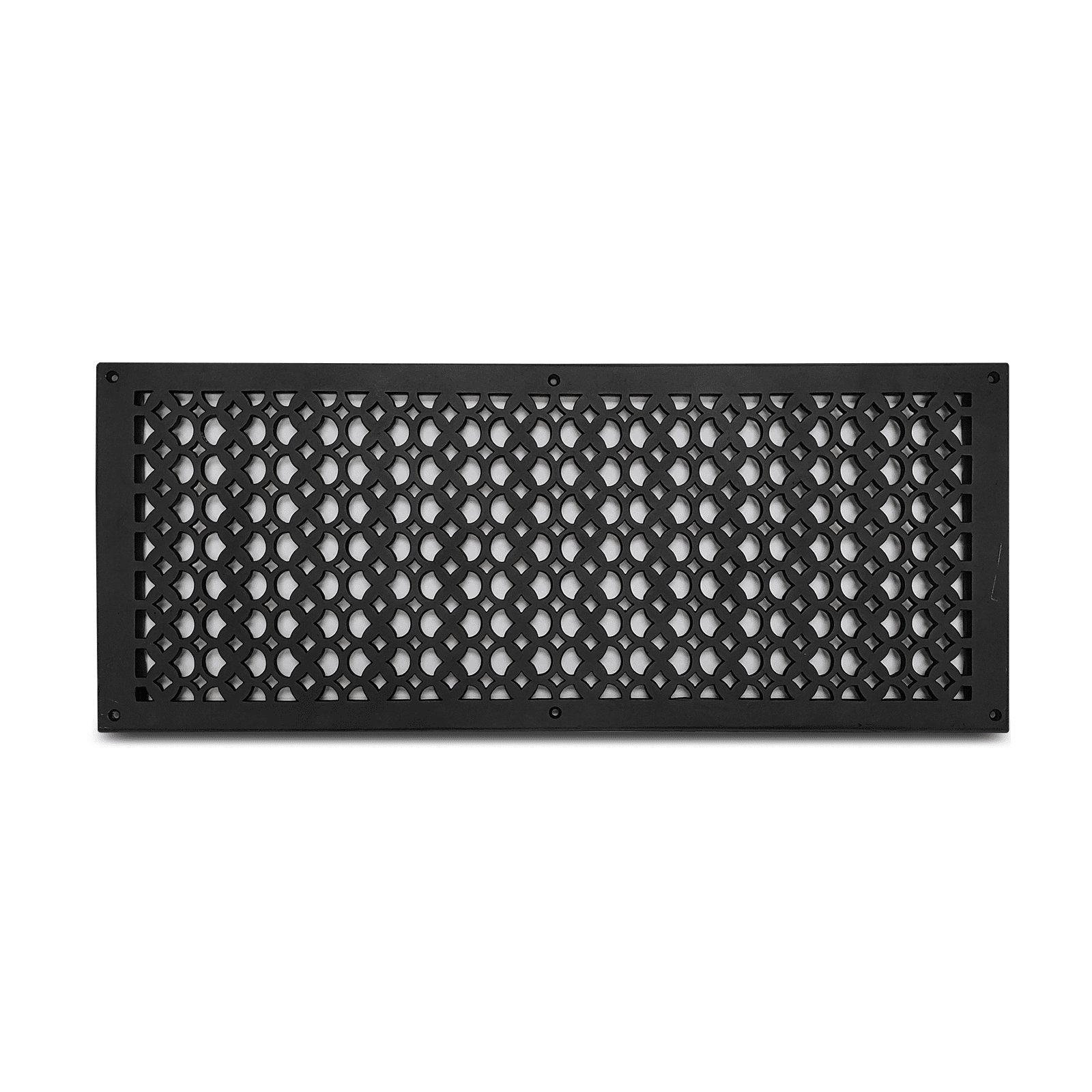 Prima Decorative Cast Aluminum Air Return Grill - 6x30 Inch, Black, Contemporary Design VR102