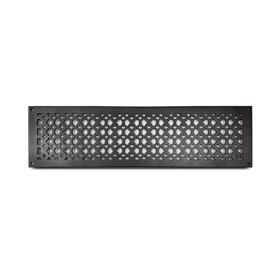 Prima Decorative Hardware Cast Aluminum Air Return Grill 6" x 26" - Black