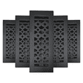 thumbnail image 1 of Prima Decorative Hardware Cast Aluminum Floor Register Size 3″ X 10″ VR100 Pack of 5 - Black, No Holes, 1 of 15