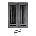 thumbnail image 1 of Prima Decorative Hardware Cast Aluminum Floor Register Size 3″ X 10″ VR109 Pack of 2 - Black, With holes and matching screws, 1 of 12