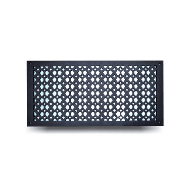 Prima Decorative Hardware Cast Iron Air Return Grill, Black Color Tudor Mushroom Design 10" x 20" Size