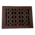 thumbnail image 1 of Prima Decorative Hardware Cast Iron Floor Register 6" x 8" VR-100 - Brown, No Holes, 1 of 11