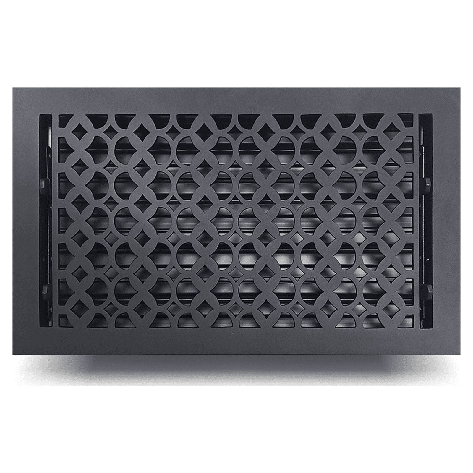 Prima Decorative Hardware, Floor Register A/C, Vent Air Deflector 8" x 14", Cast Iron, Black