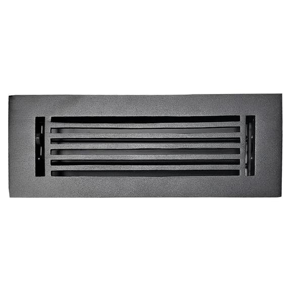 Prima Decorative Hardware, Floor Register A/C, Vent Cover, 3" x 10", Cast Aluminum, Black