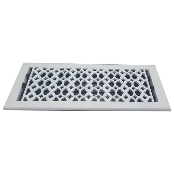 Prima Decorative Hardware, Floor Register A/C, Vent Cover, 6" x 16", Cast Aluminum, White