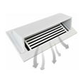 thumbnail image 1 of Prima Decorative Hardware Floor Vent Air Deflector 4″x14″ Heavy Duty Cast Aluminum - White, 1 of 7