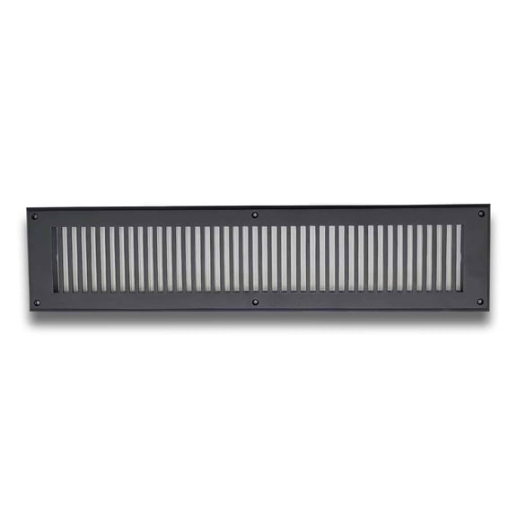 Prima Decorative Hardware, Return Air Grill, Handcrafted Modern Design,4" x 24", Black, Aluminum