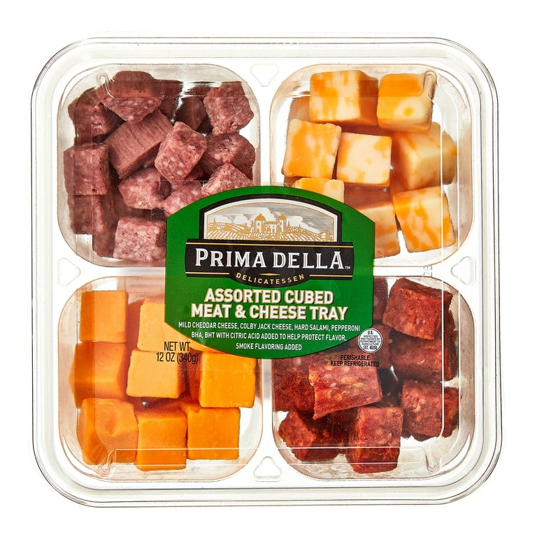 Prima Della Assorted Cubed Meat and Cheese Tray 12 oz with Salami