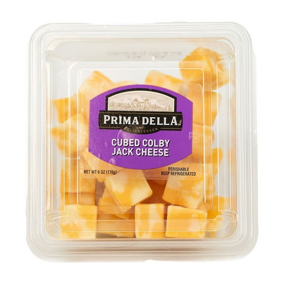 Prima Della Cubed Colby Jack Cheese Cup, 6 oz (Fresh, Plastic Cup)