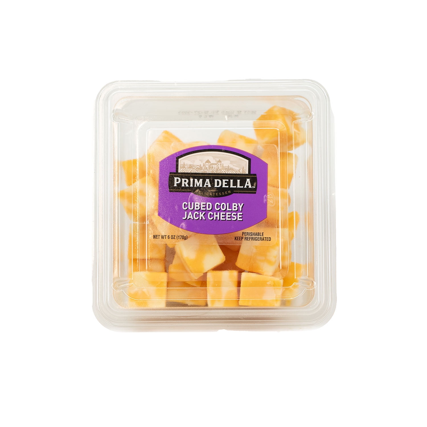 Prima Della Cubed Colby Jack Cheese Cup, 6 oz (Fresh, Plastic Cup