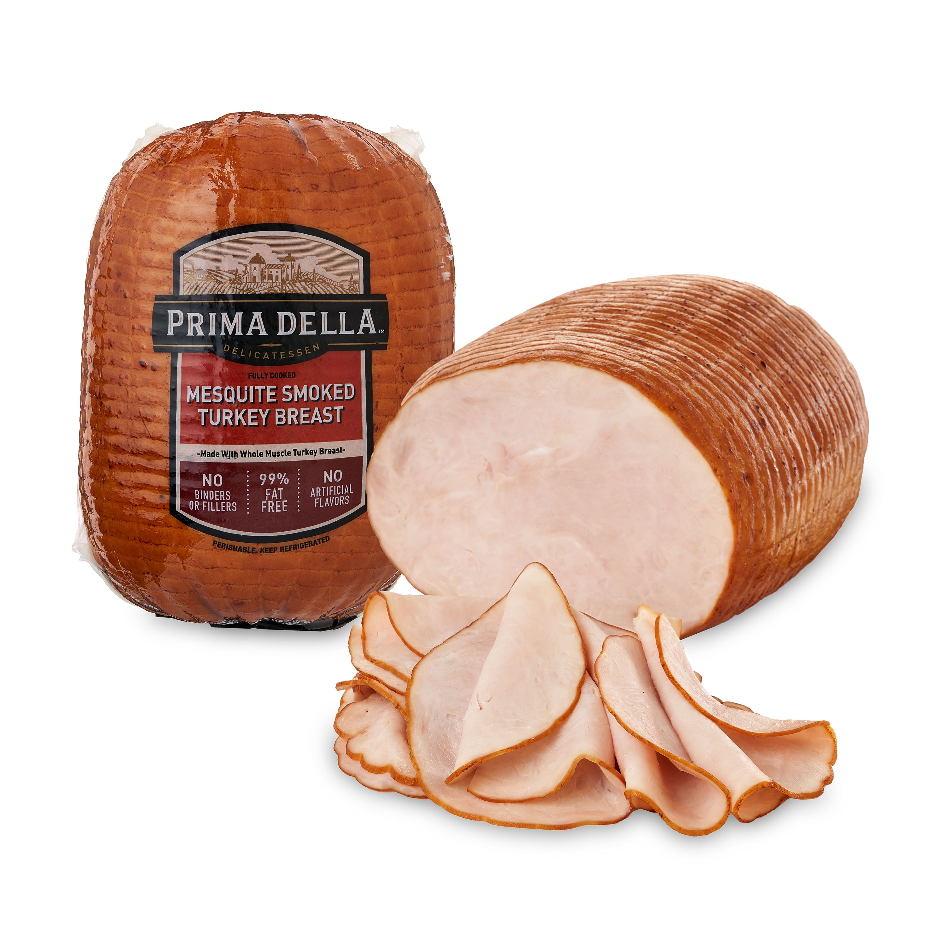 Prima Della Mesquite Smoked Turkey Breast, Deli Sliced