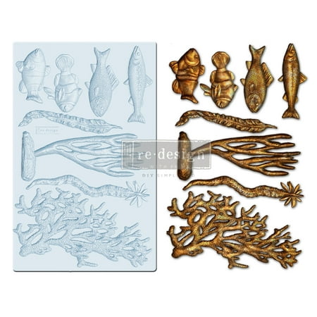 Prima Marketing 647490 5 x 5 in. x 8 mm Coral Reef Re-Design Mould