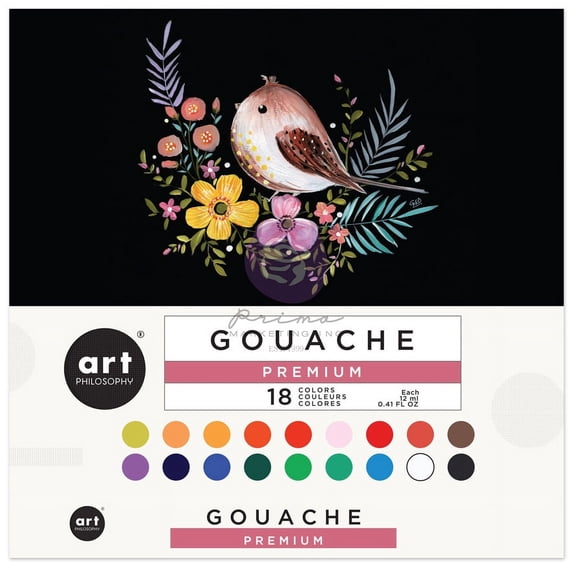 Prima Marketing Art Philosophy 12ml Gouache Set 18/Pkg-Assorted Colors