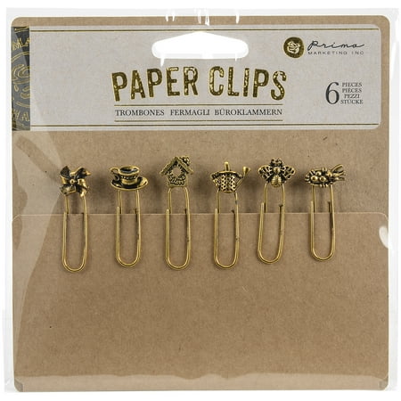 Prima Marketing Decorative Paper Clips .75" 6/Pkg-Home & Garden, Pk 3