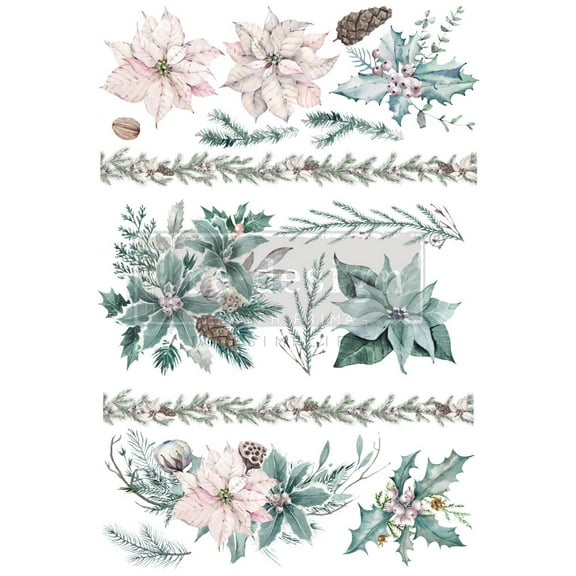 Prima Marketing EVERGREEN FLORALS Transfer Paper for Fabric