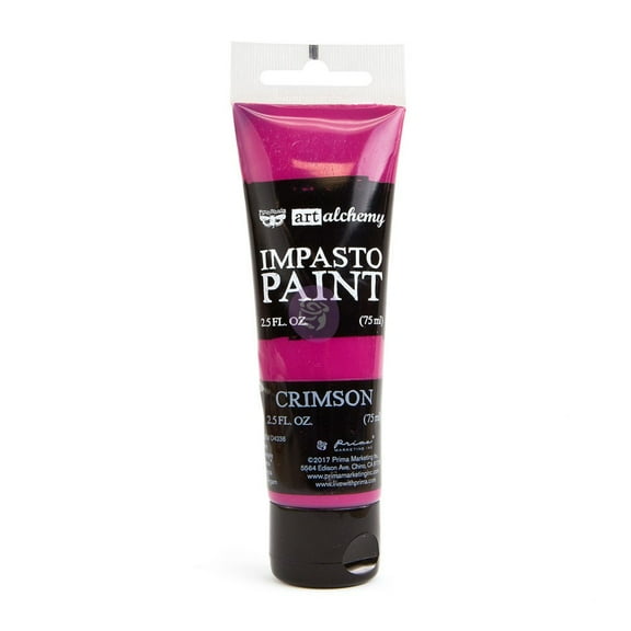 Prima Marketing Inc Art Alchemy - Impasto Paint - Crimson 2.5 Oz Upc 655350964573