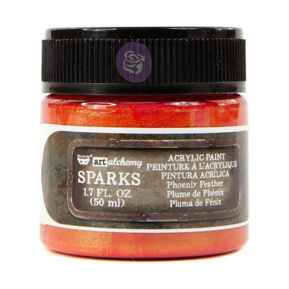 Prima Marketing Inc Art Alchemy- Sparks Acrylic Paint - Phoenixfeather 1.7 Fl.Oz 50Ml Upc 655350967727